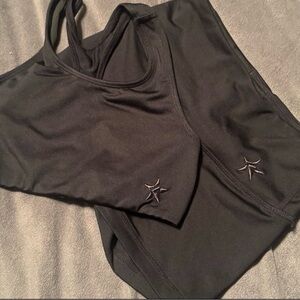 Black Two-Piece Athletic Bra and Leggings Set